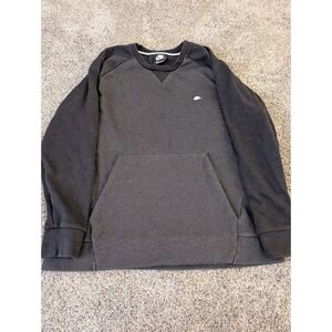 Nike Men's Crew‎ Neck Sweatshirt Raglan Sleeve Kangaroo Pocket Black XL